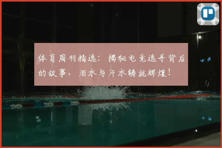 体育周刊精选：揭秘电竞选手背后的故事，泪水与汗水铸就辉煌！